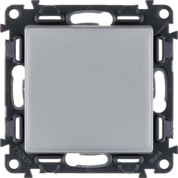 Выключатель 1кл. СП Valena Life 10А IP20 250В 10AX с лиц.пан. безвинт.заж. механизм алюм. Leg 752601