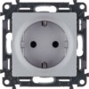 Розетка 1-м СП Valena Life 16А IP20 250В 2P+E винт. клеммы механизм алюм. Leg 753625