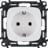 Розетка 1-м СП Valena Allure 16А IP2X 250В 2P+E безвинт. клеммы с лиц.пан. механизм бел. Leg 753721