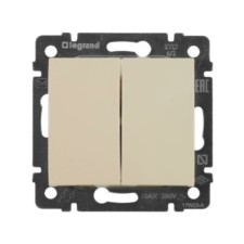 Механизм переключателя проходного 2-кл. СП Valena 10А IP31 250В сл.кость Leg 774308