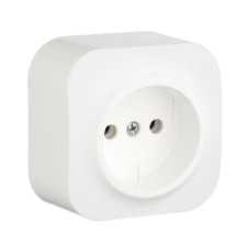 Розетка 1-м ОП Quteo 16А IP20 2P бел. Leg 782210