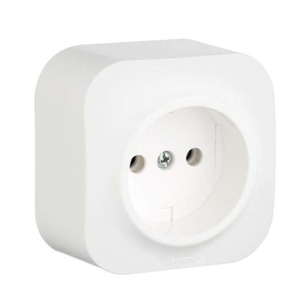 Розетка 1-м ОП Quteo 16А IP20 2P бел. Leg 782210