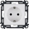 Розетка 1-м СП Valena Life 16А IP20 250В 2P+E защ. шторки безвинт. клеммы с лиц.пан. механизм бел. Leg 753420