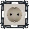 Розетка 1-м СП Valena Life 16А IP20 250В 2P+E защ. шторки винт. клеммы с лиц.пан. механизм сл.кость Leg 753524