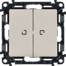 Выключатель 2-кл. СП Valena Life 10А IP20 250В 10AX с инд. с лиц.пан. механизм сл.кость Leg 752528