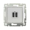 Розетка USB 2-м СП Valena механизм бел. (DIY-упак.) Leg 694370