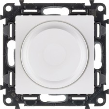 Диммер СЭПп механизм Valena Life 300Вт универс. с поворотн. ручкой без нейтрали с лицев. панелью бел. Leg 752460