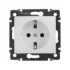 Розетка 1-м СП Valena 16А IP21 230/250В 2P+E с/з защ. шторки на винтах механизм бел. Leg 774421