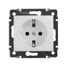Розетка 1-м СП Valena 16А IP21 230/250В 2P+E с/з защ. шторки на винтах механизм бел. Leg 774421