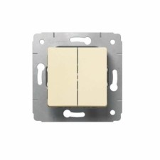 Выключатель 2-кл. СП Cariva 10А IP20 250В авт. клеммы механизм сл.кость Leg 773758