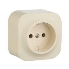 Розетка 1-м ОП Quteo 16А IP20 2P сл.кость Leg 782240