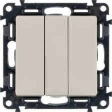 Выключатель 3кл. СП Valena Life 10А IP20 250В 10AX с лиц.пан. винт.заж. механизм сл.кость Leg 752503
