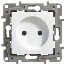 Розетка 1-м СП Etika 16А IP31 250В 2P защ. шторки немецк. стандарт винт. клеммы механизм бел. Leg 672234