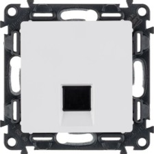 Розетка ПК 1-м Valena Life RJ45 кат.5E UTP с лиц.пан. механизм бел. Leg 753440