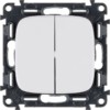 Механизм переключателя 2-кл. СП Valena Allure 10А IP20 250В с лиц. панелью безвинт. зажимы бел. Leg 752708