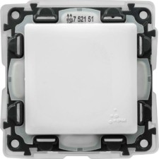 Выключатель 1кл. СП Valena Life 10А IP44 250В 10AX с лиц.пан. безвинт.заж. механизм бел. Leg 752151