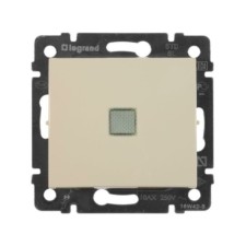 Механизм переключателя проходного 1-кл. СП Valena 10А IP31 250В с зел. индикацией сл.кость Leg 774326