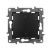 Выключатель 2кл. СП Etika 10А IP20 250В 10AX авт.заж. механизм антрацит Leg 672602