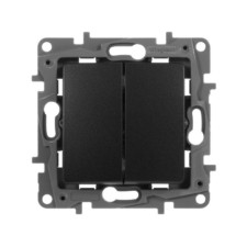 Выключатель 2кл. СП Etika 10А IP20 250В 10AX авт.заж. механизм антрацит Leg 672602