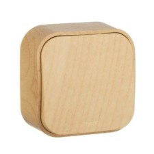 Переключатель 1-кл. ОП проходной Quteo 10А IP20 10AX дерево Leg 782264