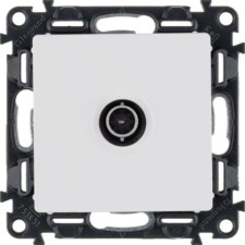 Розетка телевизионная ТВ 1-м Valena Life 0-2400МГц звезда с лиц.пан. механизм бел. Leg 753451