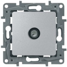 Розетка телевизионная ТВ СП Etika 2дБ 0-2400МГц звезда механизм алюм. Leg 672451