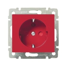 Розетка 1-м СП Valena 16А IP20 с/з немецк. стандарт с механич. блокировк. на винтах механизм красн. Leg 774327