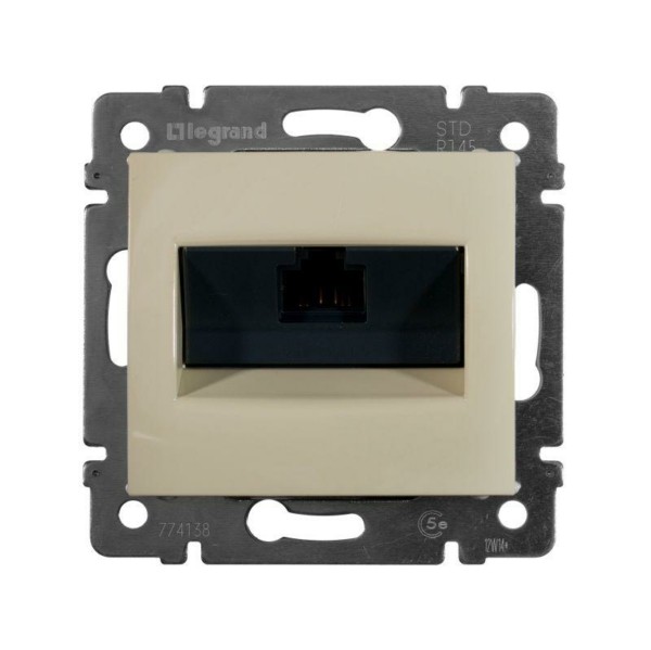 Розетка ПК 1-м СП Valena RJ45 кат.5E UTP на винтах механизм сл.кость Leg 774138