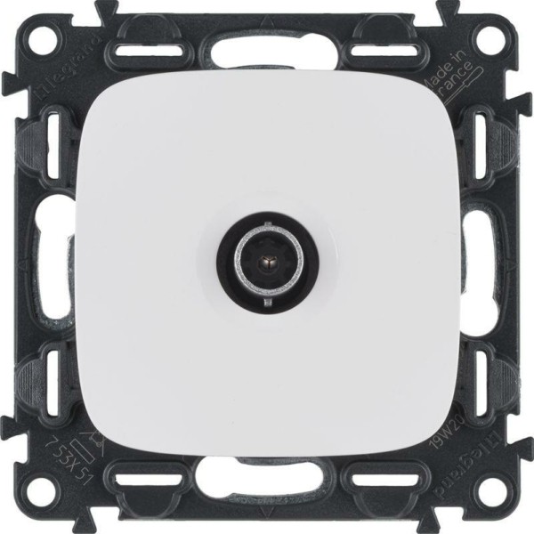 Розетка телевизионная ТВ 1-м Valena Allure 0-2400МГц звезда с лиц.пан. механизм бел. Leg 753751