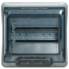 Бокс ОП Plexo IP65 8м сер/дым. двер. Leg 601978