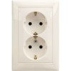 Розетка 2-м СП Valena 16А IP20 2х2P+E с/з защ. шторки немецк. стандарт бел. Leg 774427