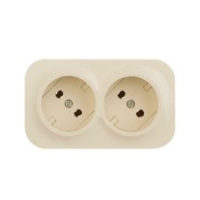 Розетка 2-м ОП Quteo 16А IP20 250В 2х2P сл.кость Leg 782261