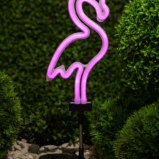 Светильник садовый неоновый ERASF012-30 Фламинго солнечная батарея ЭРА Б0044238