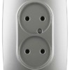 Розетка 2-м СП Эра -2107-03 16А IP20 16AX 250В 2х2P алюм. Эра Б00340