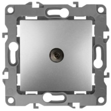 Розетка телевизионная одиночная ТВ 1мод. Эра -3101-03 IP20 алюм. Эра Б0014707