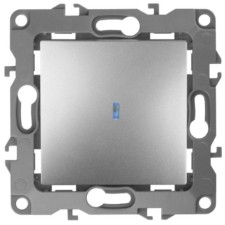 Выключатель 1кл. СП  -1102-03 10А IP20 250В 10AX с инд. механизм алюм. Эра Б0014635