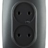 Розетка 2-м СП 12 12-2107-05 16А IP20 16AX 250В 2х2P антрацит Эра Б0031242