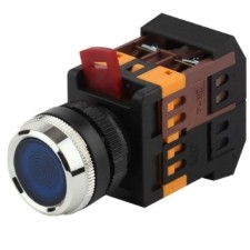 Кнопка ABLFS-22 син. d22мм неон/240В 1з+1р BBT30-ABLFS-K07E ЭРА Б0045657