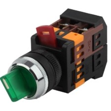 Переключатель ANCLR-22-3 3 фиксир. полож. зел. неон/240В I-O 1з+1р BSW10-ANCLR-3-K06E ЭРА Б0045683