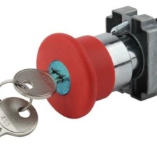 Кнопка LAY5-BS142 “Грибок” d22мм 1р 240В с ключом BBG50-LAY5-K04E красн. ЭРА Б0045637