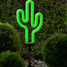 Светильник садовый неоновый ERASF012-31 Кактус солнечная батарея ЭРА Б0044239