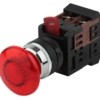 Кнопка AEAL-22 “Грибок” d22мм 1з+1р 240В с фиксацией BBG60-AEAL-K04E красн. ЭРА Б0045638