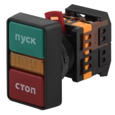 Кнопка PPBB-30N Пуск-Стоп d30мм неон/240В 1з+1р BBD21-PPBB-K51E ЭРА Б0045627