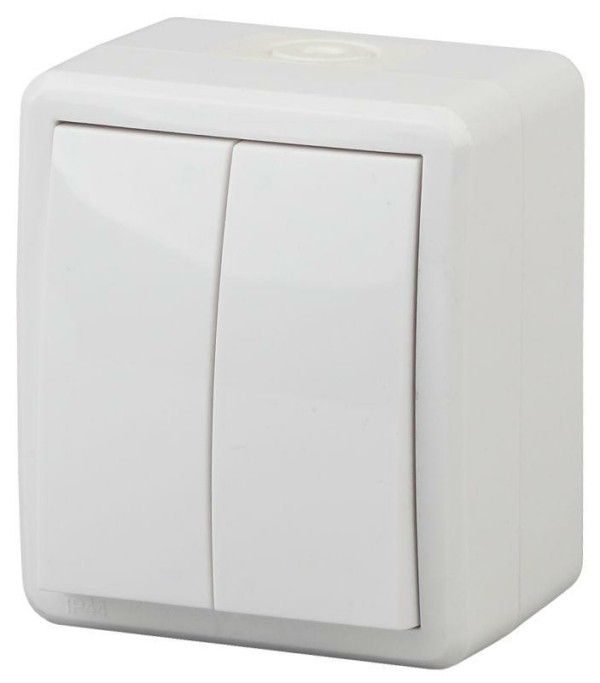 Выключатель 2кл. ОП Эксперт 10А IP54 11-1404-01 250В 10AX бел. Эра Б0020675