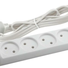 Удлинитель сетевой 4х5м б/з 6А IP20 UX-4-5m ШВВП 2х0.75 Эра Б0023151