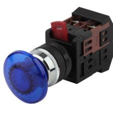 Кнопка AEA-22 “Грибок” d22мм 1з+1р BBG30-AEA-K07E син. ЭРА Б0045635
