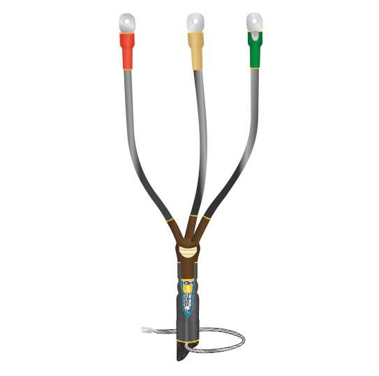 Муфта кабельная концевая внутр. установки 10кВ КВТпН 3х35-50мм с болт. наконечн. Нева-Транс Комплект 22020054