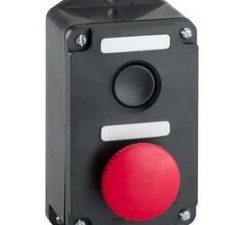 Пост управления ПКЕ 222-2 У2 10А 660В 2 элемента черн. цилиндр и красн. гриб накладной IP54 Электротехник ET519077