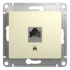 Розетка компьютерная 1-м СП Glossa RJ45 кат.5E механизм беж. SE GSL000281K