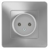 Розетка 1-м СП Blanca 16А IP20 250В без заземл. без защ. шторок алюм. SE BLNRS000013